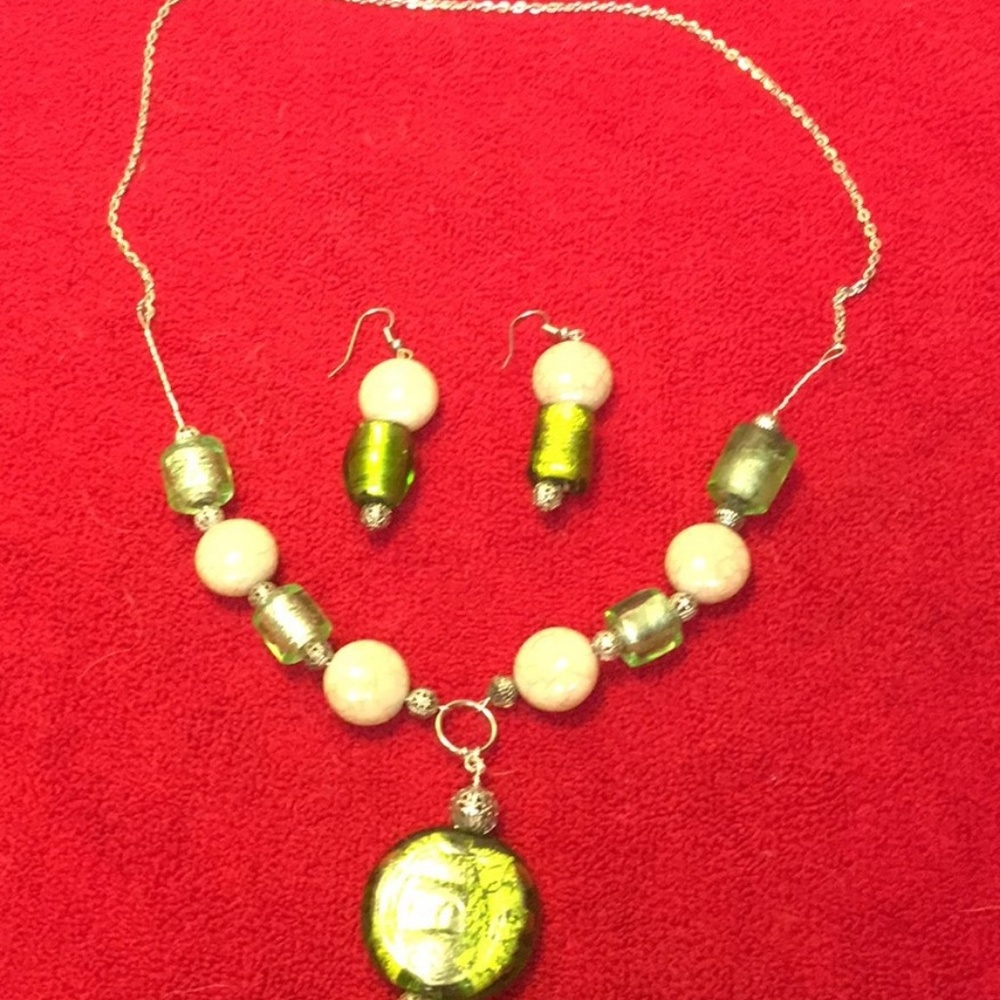 Hand Made Necklace & Earrings